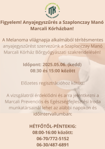 Egészségfejlesztési iroda programnaptár 2025